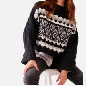 Free People Alpine Onyx Pullover Sweater